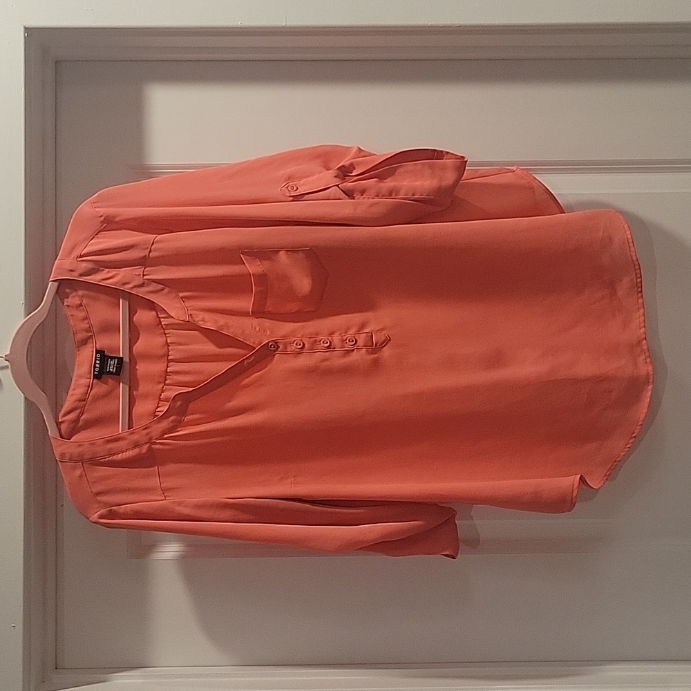 Torrid Salmon Harper Blouse